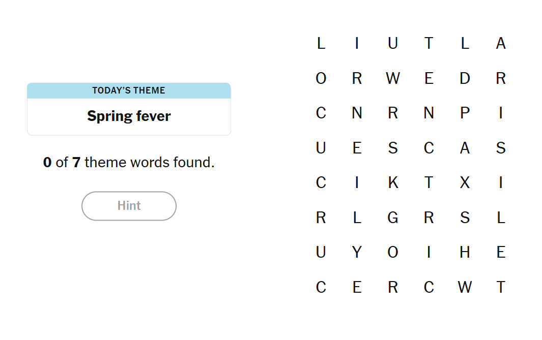 NYT Strands Puzzle March 20: Answers and Tips!